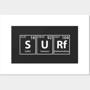 Surf (S-U-Rf) Periodic Elements Spelling Posters and Art